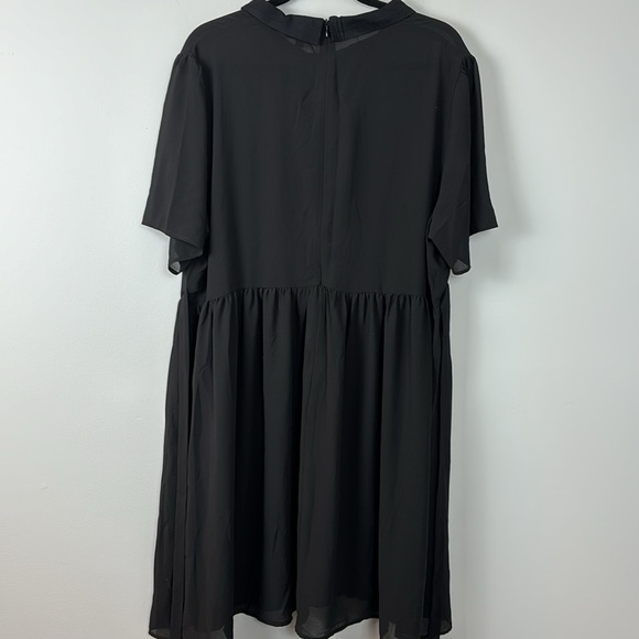 NWT WIDOW BLACK DRESS sheer tie back size 3X - Picture 7 of 12